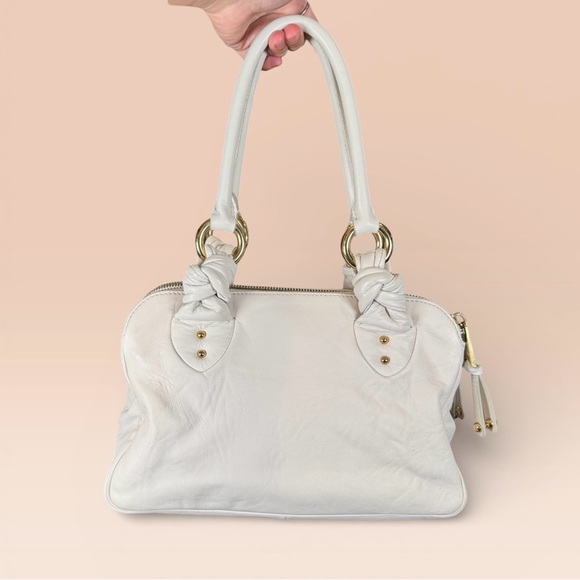 Marc Jacobs Blake Satchel White Leather Gold Tone Hardware - Picture 4 of 15